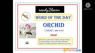 Orchid|Meaning |definition @ready2learn