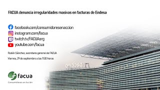 FACUA denuncia irregularidades masivas en facturas de Endesa