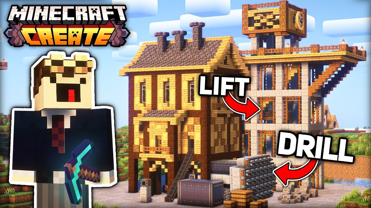 I Built An Automated Mining Facility In Minecraft Create Mod Youtube