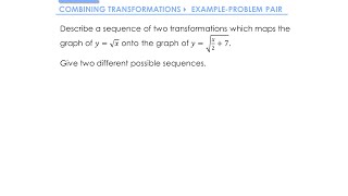 Graph Transformations » 2.6 Combining Transformations » Example (A-Level Maths)