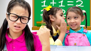 Jannie Help Ellie and Maddie Learn New Things| New Funny Stories for Kids