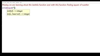 This is the lambda function using this function to find the square of any number