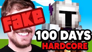 How Mr Beast FAKED Surviving 100 Days! In Hardcore Minecraft!