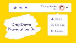How to Create the Dropdown Navigation Bar Using HTML CSS and Javascript