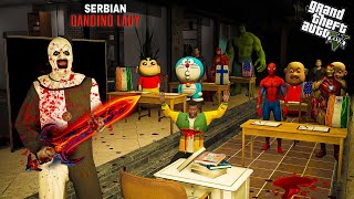 Franklin become Serbian dancing lady \u0026 Start New Classes In Night Time For Shinchan,Avengers in GTA5