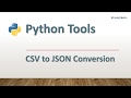 Python tools | CSV to JSON Conversion | 3 lines of codes