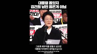 국민들은 대한민국 헌법을 수호할 대통령을 원했지 김건희 씨의 남편을 선출한 것이 아닙니다.