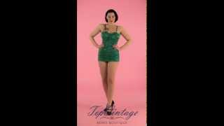 TopVintage - Limited Edition 50s Vintage Inspired Marilyn Swimsuit Green