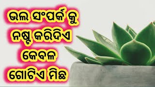 ଭଲ ସଂପର୍କ କୁ ନଷ୍ଟ କରିଦିଏ କେବଳ ଗୋଟିଏ ମିଛ...#odiamotivation