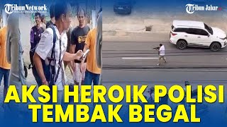 VIRAL! | Aksi Heroik Polisi  Bripka Agus  Adu Tembak Dengan Begal di Bandar Lampung