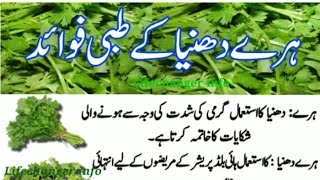 سبز/ ہرا دھنیا کے فائدے |sabz/hra dhaniya ke fayde |Benefits of coriander in urdu /hindi