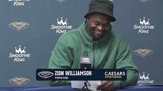 Zion Williamson | Pelicans-Spurs Postgame Interview 2/25/25