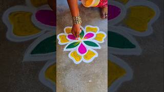 குட்டி கோலம் rangoli design Kolam #trending#viralshorts#shortsfeed#latestshort#ytshorts#shorts