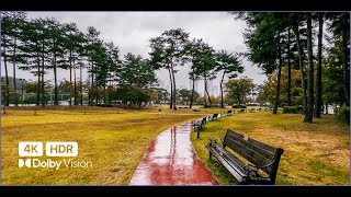 [4K HDR] 가을비 내리는 동탄 센트럴파크와 타임테라스 걷기  Walking Tour | 산책사진가