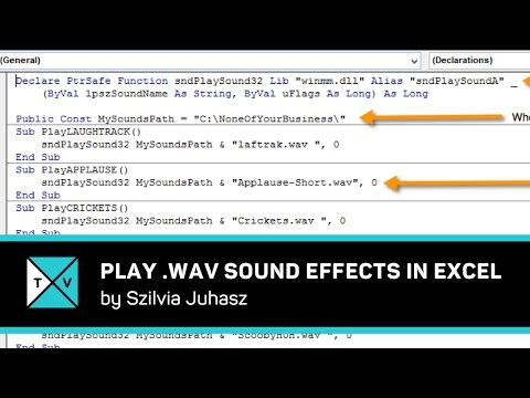 wav Files in Microsoft Excel - Using Sound Effects in Spreadsheets