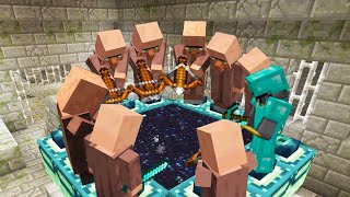 Minecraft But Villagers Beat the Game For Me...