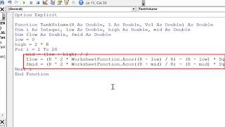 48 Bisection method in a vba function