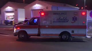 Ambulance carrying David Ortiz from Logan Airport to Mass General Hospital