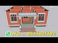 30x27 4 bedroom village house design 3d पूजा घर के साथ में चार कमरे का मकान 3d house map