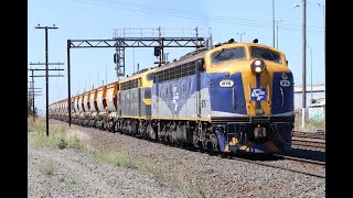 Vintage Streamliners Power up at McIntyre loop - B76 \u0026 B74 on 9342 UP Quarry Train - 22/01/2021