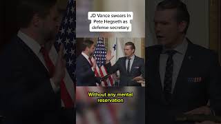 JD Vance swears in Pete Hegseth as defense secretary