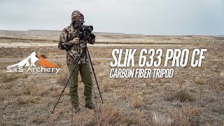 Slik Pro CF 633 Tripod - Tall enough to stand behind and under 2 lbs.