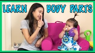 Learn Body Parts with Baby Allie for Children, Toddlers and Babies | Learning Color Purple Egg Toy