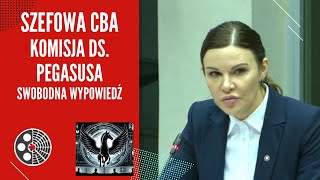 A. Kwiatkowska-Gurdak [CBA] - swobodna wypowiedź. Komisja ds. Pegasusa