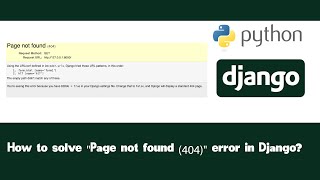 how to solve ''Page not found (404)" error in django #django #python #error