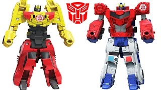 Transformers Robots Combiner Force Optimus Prime Strongarm, Primestrong, Sideswipe Bumblebee Beeside