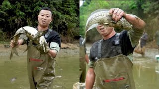 花5000元包下三四年没干过的鱼塘，没想到里面竟然又大又多