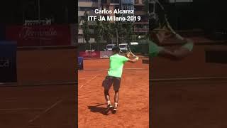 Carlos Alcaraz in the Junior ITF JA in Milano in 2019. #carlosalcaraz #tennis #tenniscoaching