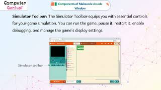 Components of Makecode Arcade Window |𝐂𝐡 06 |Computer Genius |𝐂𝐥𝐚𝐬𝐬 6
