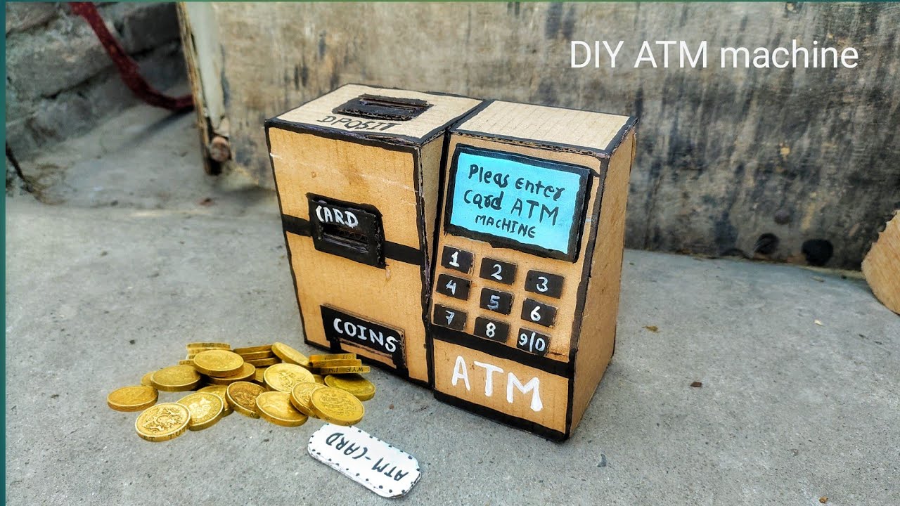 How To Make ATM Machine From Cardboard | DiY ATM Machine Without ...