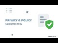 Privacy policy generator tool script for blogger