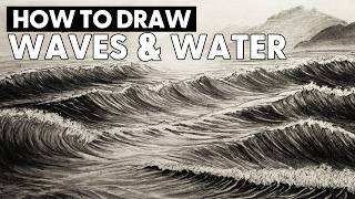 How To Draw WAVES, WATER, the SEA 🌊✏️