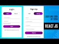 How To Create Login and Sign Up Form Using React JS |ReactJS Login & Registration Form