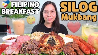 FILIPINO BREAKFAST | SILOG FEAST MUKBANG | Bangsilog, Tapsilog, Tosilog, etc | Mukbang Philippines