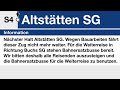 sob ansagen » s4 altstätten sg endbahnhof begr. in st. gallen bauarbeiten slbahnen