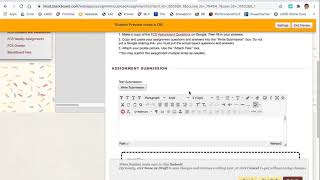 Submitting Assignments on Blackboard- Student Tutorial