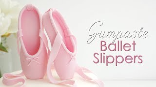 How to make Gumpaste / Fondant Ballet Slippers Cake Topper