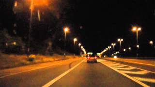 Night Drive On The M57, M62, M6 & M5 Motorways From Liverpool To Worcester, England 7th July 2013