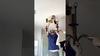 Replacing a chandelier | full process #shorts