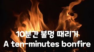 10분간 불멍 때리기 ,불멍 ASMR ,장작불 ,멍때리기,Bonfire