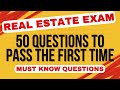 Real Estate Exam 2024 - Pass The Exam On The First Try With 50 Questions To Know For The Exam