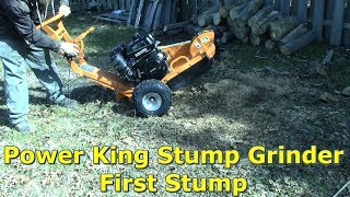 Power-King Stump Grinder - First Stump by @GettinJunkDone