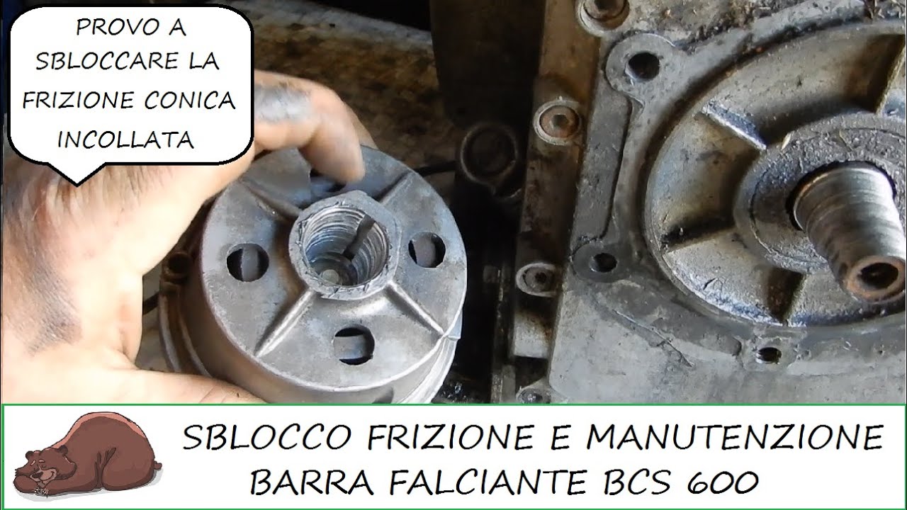 Manutenzione E Sblocco Della Frizione Conica Della Barra Falciante BCS ...