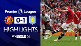 Fernandes misses penalty after controversial Villa goal! | Man Utd 0-1 Aston Villa | EPL Highlights