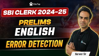 SBI Clerk 2024 English Free Online Classes |SBI Clerk Error Detection Practice Questions for Prelims