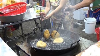 Vietnamese Street Food -  Hollow Donut (Asian fried sweet sesame donut )